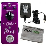 Suhr Riot Mini Distortion Electric Guitar Effects Pedal Bundle w/Power Supply
