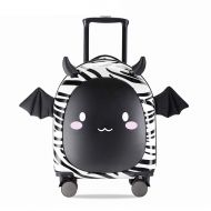 Suitcase ZHAOSHUNLI Trolley Case 16 Inch Portable Childrens Universal Wheel Creative Boys and Girls (Color : Black)