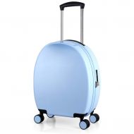 Suitcase ZHAOSHUNLI Childrens Luggage, Universal Wheel Trolley, Small Fresh, Light, Password, Boarding, 4 Rounds,Travel Trolley Case (Color : Blue)