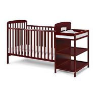 Suite Bebe Ramsey 3 in 1 Convertible Crib and Changer in a Cherry Finish