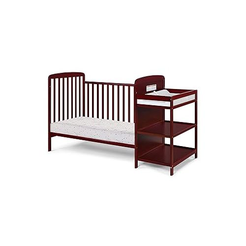  Suite Bebe Ramsey 3 in 1 Convertible Crib and Changer in a Cherry Finish