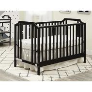 Suite Bebe Celeste 3 in 1 Convertible Island Crib Wood and Acrylic, Black