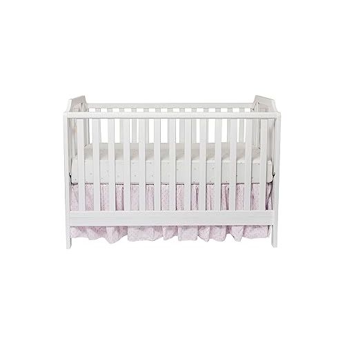  Suite Bebe Celeste 3 in 1 Convertible Island Crib, Wood and Acrylic, White