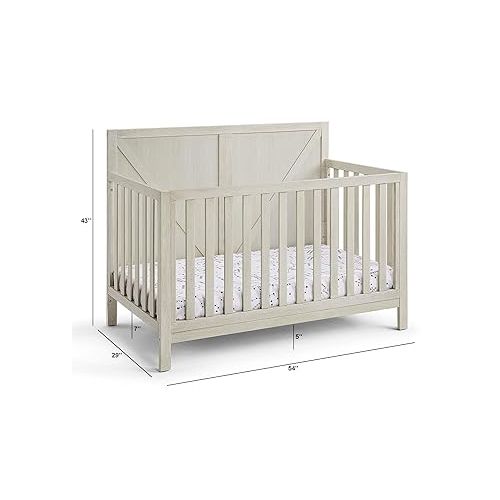  Suite Bebe Barnside 4-in-1 Convertible Crib in Vintage Chestnut