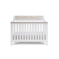 Suite Bebe Hayes 4 in 1 Convertible Crib, White and Wire Brushed Wood