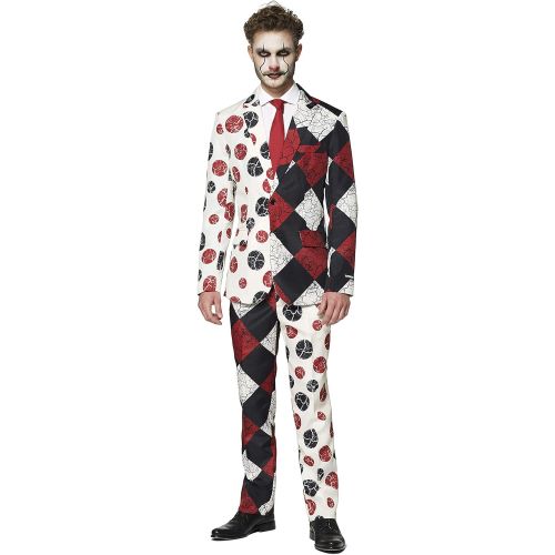  할로윈 용품SUITMEISTER ? Grey Icons ? Halloween Costume for Men in Stylish Print ? Full Set: Includes Jacket, Pants and Tie