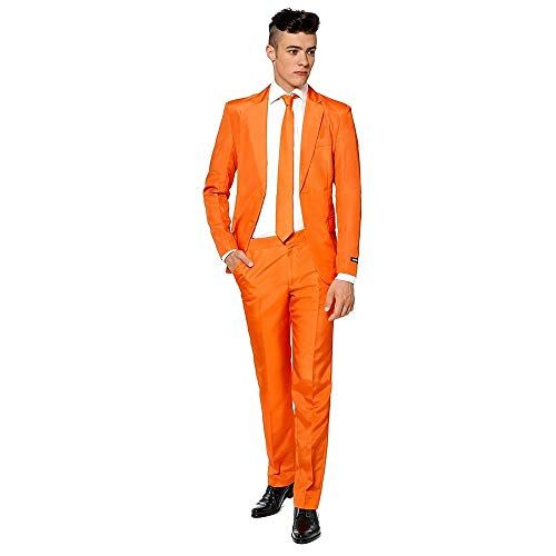  할로윈 용품SUITMEISTER Solid Colored Suits in Orange - Includes Jacket, Pants & Tie - L