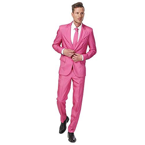  할로윈 용품Suitmeister Solid Colored Suits Includes Jacket, Pants & Tie,Solid Pink,Large