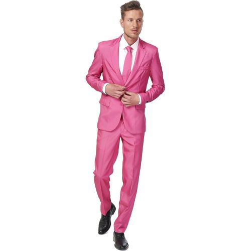  할로윈 용품Suitmeister Solid Colored Suits Includes Jacket, Pants & Tie,Solid Pink,Large