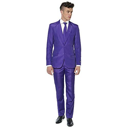  할로윈 용품SUITMEISTER Solid Colored Suits in Purple - Includes Jacket, Pants & Tie - M