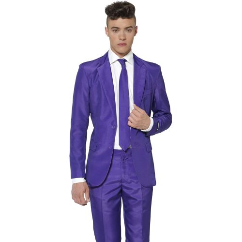  할로윈 용품SUITMEISTER Solid Colored Suits in Purple - Includes Jacket, Pants & Tie - M