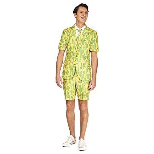  할로윈 용품SUITMEISTER Summer Suits, Includes Short Sleeved Blazer Jacket, Shorts & Tie