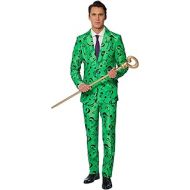 SUITMEISTER The Riddler Halloween Suit | Unisex Slim Fit | Includes Matching Blazer Jacket, Pants & Tie