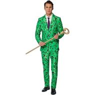 할로윈 용품SUITMEISTER The Riddler Halloween Suit | Unisex Slim Fit | Includes Matching Blazer Jacket, Pants & Tie