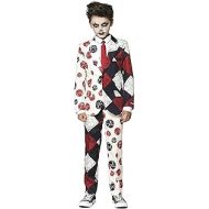 SUITMEISTER Boys Scary Clown Suit | Kids Halloween Costume | Slim Fit | Includes Matching Blazer Jacket, Pants & Tie
