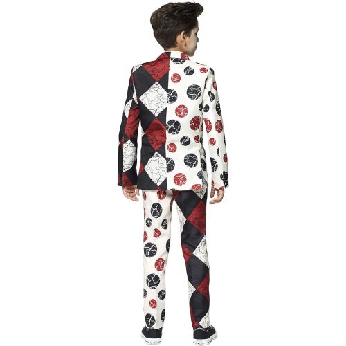  할로윈 용품SUITMEISTER Boys Scary Clown Suit | Kids Halloween Costume | Slim Fit | Includes Matching Blazer Jacket, Pants & Tie