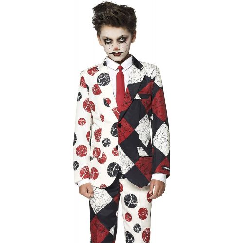  할로윈 용품SUITMEISTER Boys Scary Clown Suit | Kids Halloween Costume | Slim Fit | Includes Matching Blazer Jacket, Pants & Tie