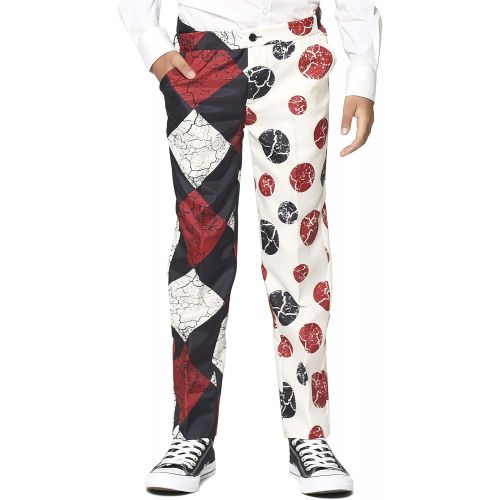  할로윈 용품SUITMEISTER Boys Scary Clown Suit | Kids Halloween Costume | Slim Fit | Includes Matching Blazer Jacket, Pants & Tie