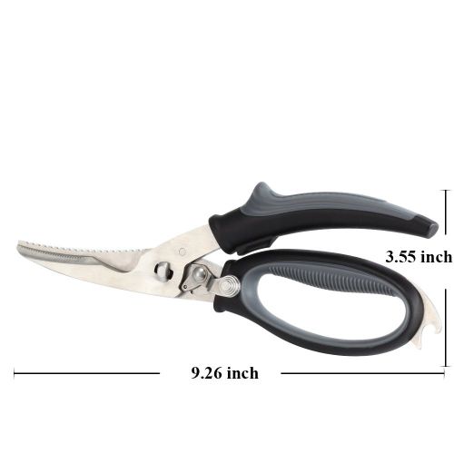  Stainless Kitchen Shears，Multi Purpose Scissors ,Good Grips Spring-Loaded Poultry Shears of Sujonna