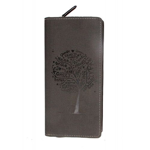  Sukeshcraft Tree. RFID Safe Passport Wallet- 8 Slots, (Steal Grey)