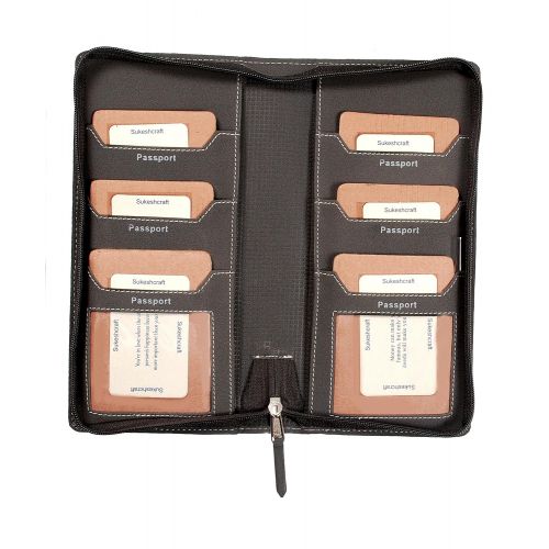  Sukeshcraft Tree. RFID Safe Passport Wallet- 8 Slots, (Steal Grey)