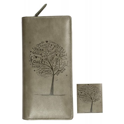  Sukeshcraft Tree. RFID Safe Passport Wallet- 8 Slots, (Steal Grey)