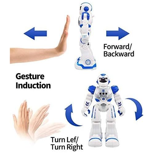  Suliper Remote Control Robot for Kids,Intellectual Gesture Sensor Programmable Robot with Infrared Controller Early Education Robot Toys can Dance Sing Walk Robot Kits for Children