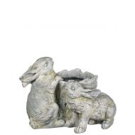 Sullivans Decorative Bunny Figurine Planter, 13 x 9.5 x 10, Gray