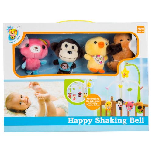  Sumaclife Baby Boy Girl Crib Musical Mobile with Hanging Rotating Adorable Soft Plush Animals Dolls, Animal