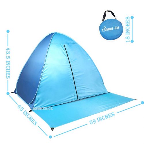  Sumerice Beach Tent Automatic Pop Up Baby Sun Shelter Portable Cabana Sun Tent