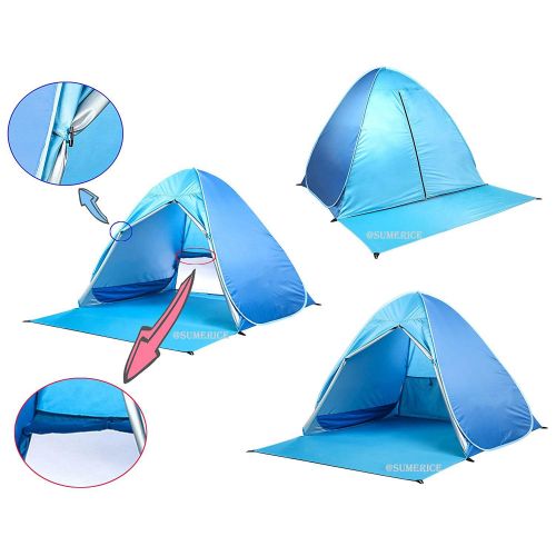  Sumerice Beach Tent Automatic Pop Up Baby Sun Shelter Portable Cabana Sun Tent