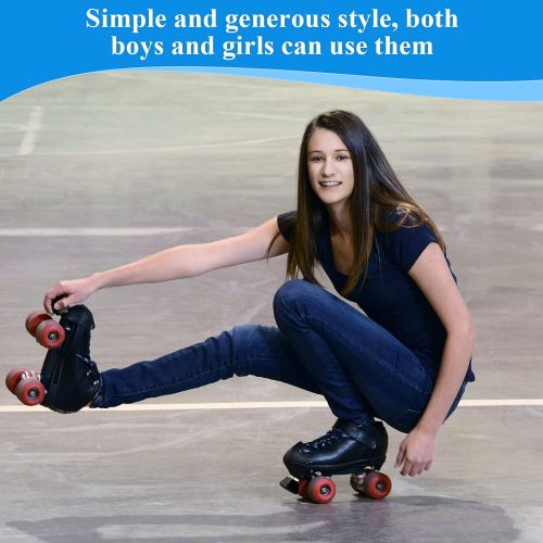 Sumind 2 Pieces Roller Skate Toe Stoppers Rubber Skate Stoppers Plugs PU Rubber Roller Skates Brake 82A PU Toe Stops Replacement Skate Wheels Accessories for Double-Row Roller Skating