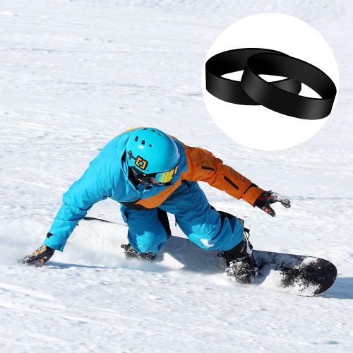  Sumind 20 Pieces Ski Brake Retainers Rubber Brake Band Snowboard Retainers for Outdoor Sports