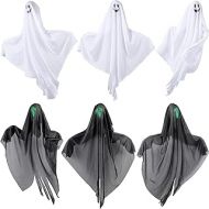 Sumind 6 Pieces Halloween Hanging Ghosts 22 inch Cute Flying Ghost Decorations Halloween Hanging Decorations for Halloween Party Front Yard Patio Lawn Garden Decoration