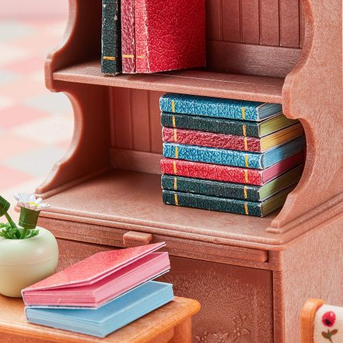  Sumind 20 Pieces 1:12 Scale Miniatures Dollhouse Books Timeless Miniatures Books Assorted Dollhouse Decoration Accessories (Crackle Style)