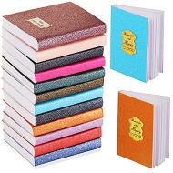 Sumind 12 Pieces 1:12 Scale Miniatures Dollhouse Books Assorted Miniatures Books Dollhouse Mini Books Dollhouse Decoration Accessories Doll Toy Supplies (Golden Label Style)