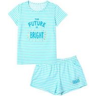 [아마존 핫딜]  [아마존핫딜]Summer Pajamas for Girls  Stripe & Glittering Heart PJS Pal Cute Jammies Set Big KidsSize 6-16