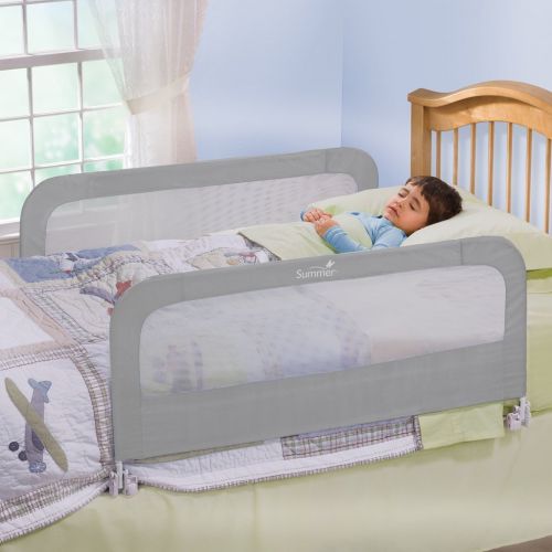썸머인펀트 Summer Infant Toddler Bed Rail, Double Pack (Grey)