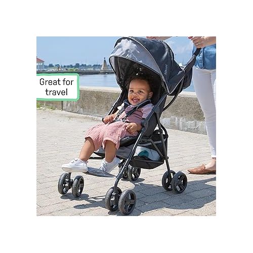 썸머인펀트 Summer Infant, 3D Mini Convenience Stroller - Lightweight Stroller with Compact Fold MultiPosition Recline Canopy with Pop Out Sun Visor and More - Umbrella Stroller for Travel and More, Gray