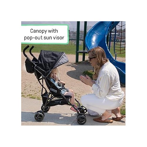 썸머인펀트 Summer Infant, 3D Mini Convenience Stroller - Lightweight Stroller with Compact Fold MultiPosition Recline Canopy with Pop Out Sun Visor and More - Umbrella Stroller for Travel and More, Gray