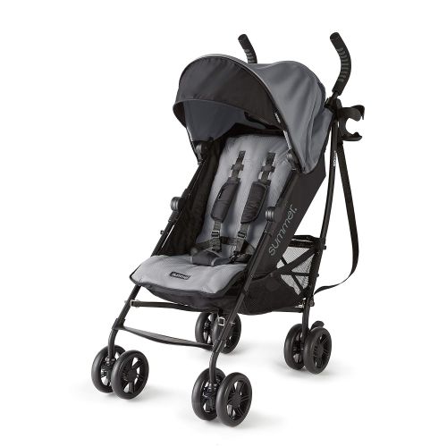 썸머인펀트 Summer Infant Summer 3Dlite+ Convenience Stroller, Matte Gray  Lightweight Umbrella Stroller with Oversized Canopy, Extra-Large Storage and Compact Fold