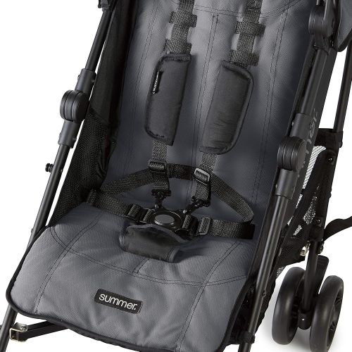 썸머인펀트 Summer Infant Summer 3Dlite+ Convenience Stroller, Matte Gray  Lightweight Umbrella Stroller with Oversized Canopy, Extra-Large Storage and Compact Fold