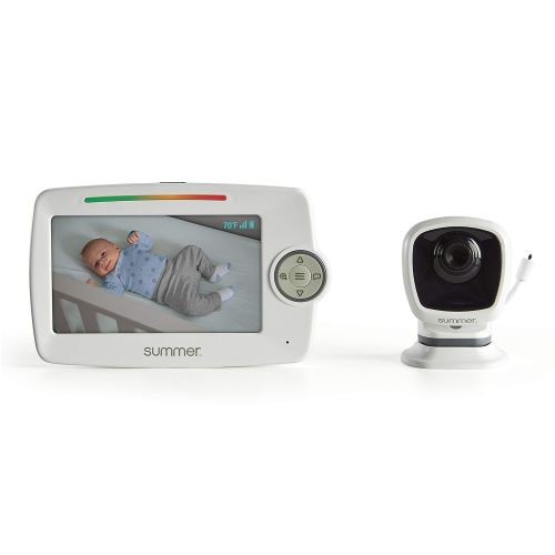 썸머인펀트 [아마존 핫딜] Summer Infant Summer Lookout 5 LCD Video Baby Monitor - Digital Zoom, 1000ft Range, Two-Way Audio, Night Vision, Temperature Display, and No-Hole Wall Mount