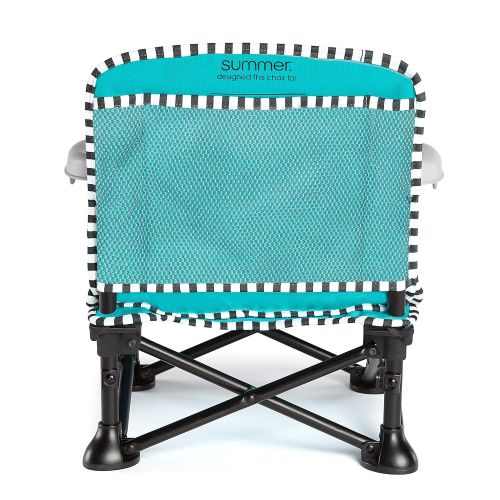 썸머인펀트 [아마존베스트]Summer Infant Summer Pop ‘n Sit SE Booster Chair, Sweet Life Edition, Aqua Sugar Color  Booster Seat for...