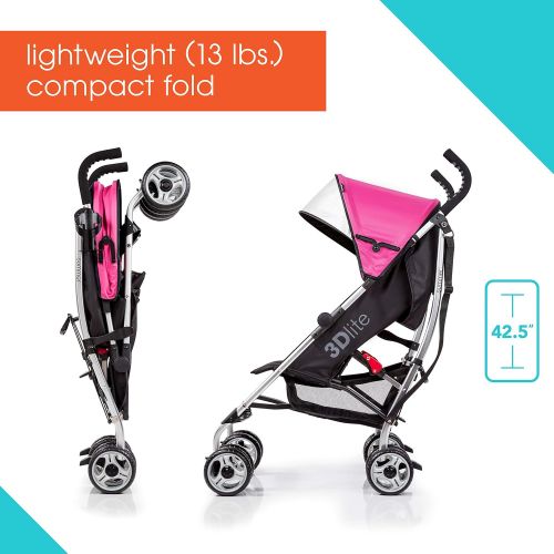 썸머인펀트 [아마존베스트]Summer Infant 3Dlite Convenience Stroller, Hibiscus Pink