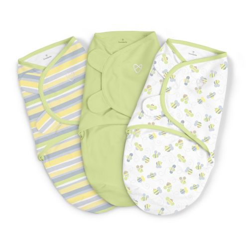 썸머인펀트 Summer Infant SwaddleMe 3 Piece Busy Bees Original Swaddle Set