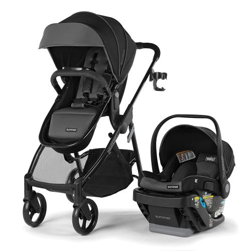 썸머인펀트 Summer Infant Summer Myria DLX Modular Travel System with the Affirm 335 DLX Rear-Facing Infant Car Seat, Slate Gray ? Convenient Stroller and Car Seat with Advanced Safety Features