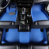 Summir Fit for Infiniti Q70L 2013-2019 Leather Car Floor Auto Mats Waterproof Mat Non Toxic and inodorous(Blue)