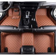 Summir Fit for BMW X5 5 Seats E70 2008-2013 Leather Car Floor Auto Mats Waterproof Mat Non Toxic and inodorous (Brown)