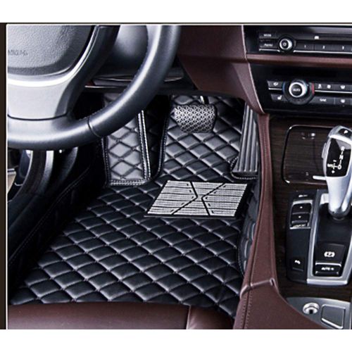  Summir Fit for Mercedes-Benz CLK Series C209 2004-2006 Leather Car Floor Auto Mats Waterproof Mat Non Toxic and inodorous (Beige)